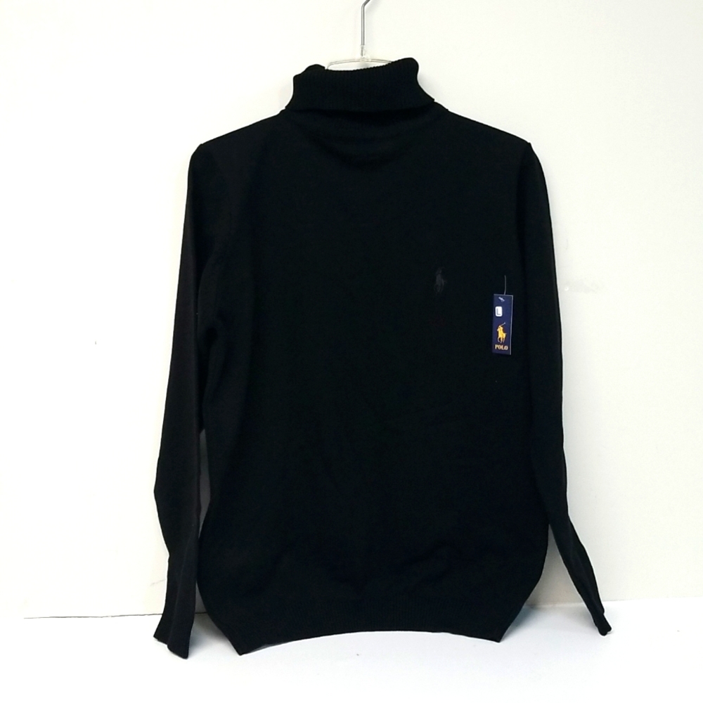 Ralph Lauren Black Turtleneck Long Sleeve Sweater Men Sz L